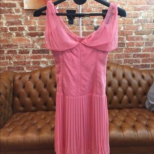 Elie Tahari pink pleated dress